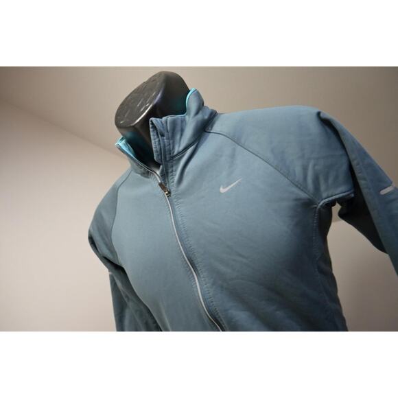 Nike Running Full Zip Fleece Jacket Dri Fit Gray Athletic Womens Size Small - Picture 1 of 12